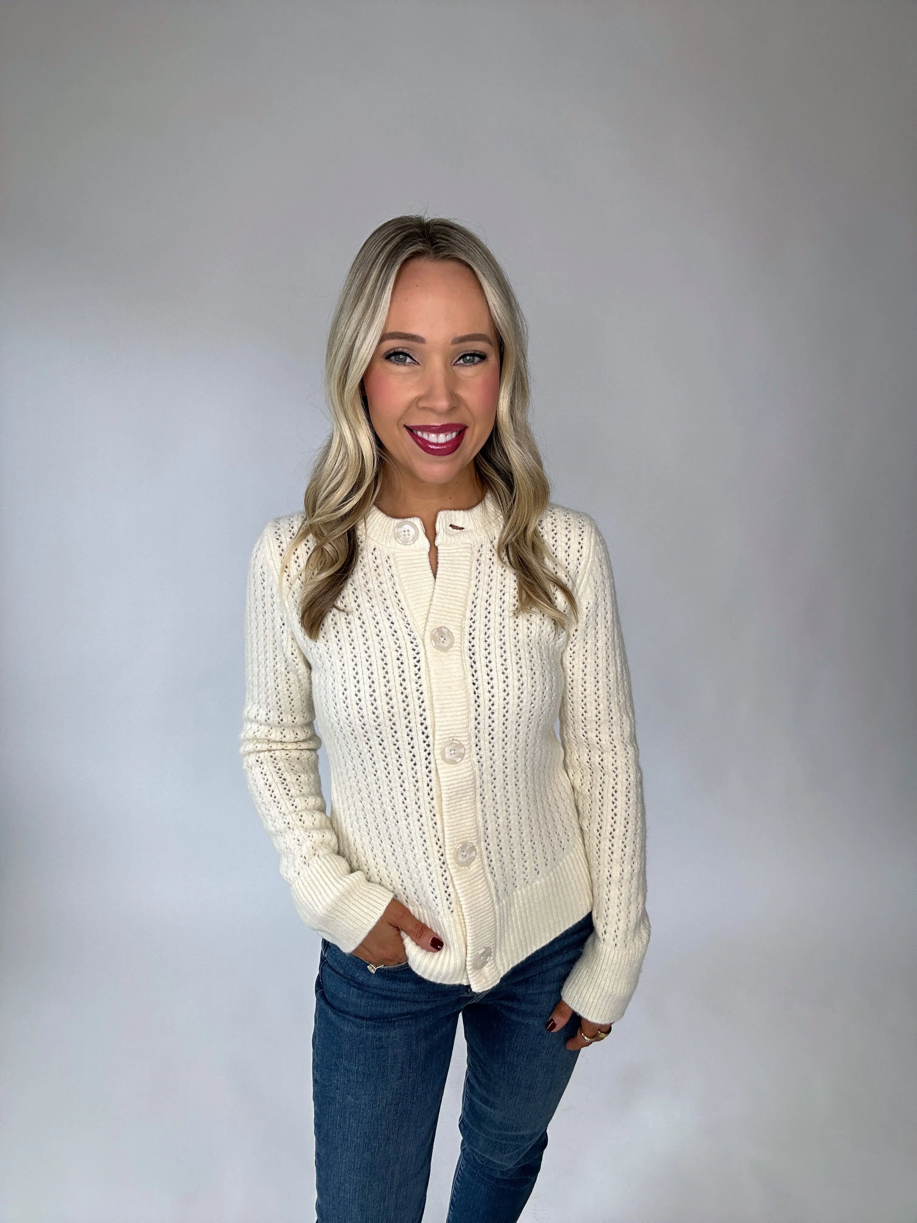 Steve Madden Illiana Open Stitch Cardigan