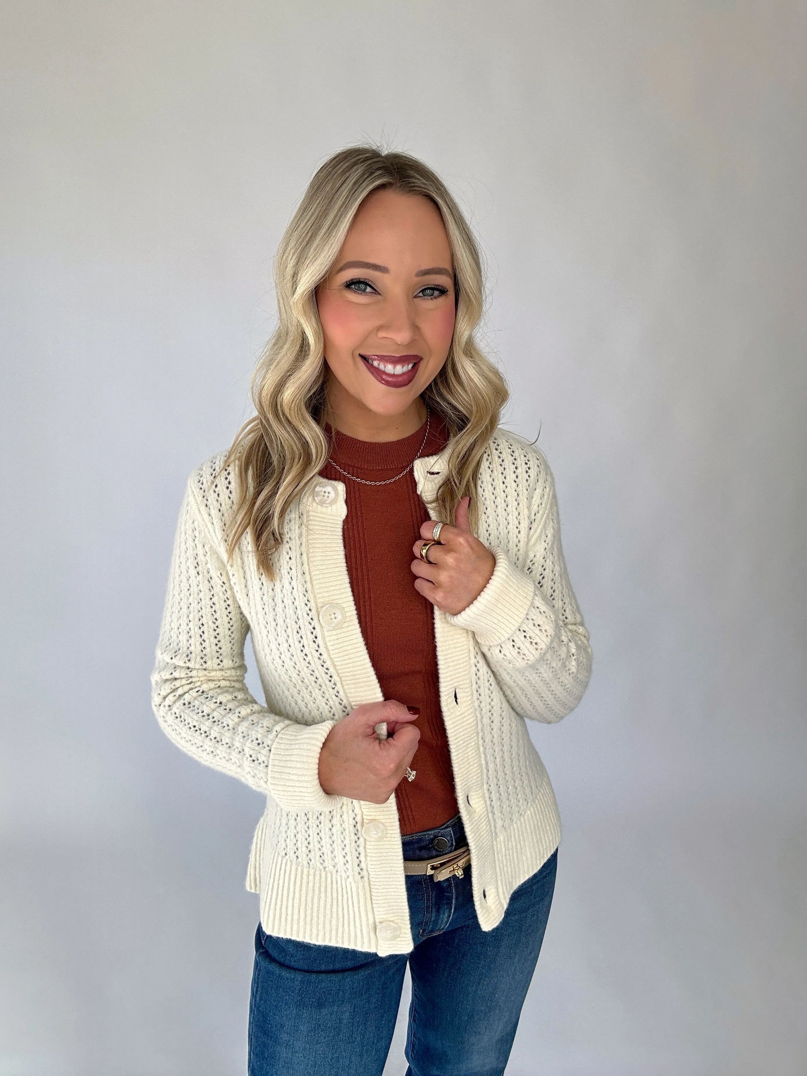 Steve Madden Illiana Open Stitch Cardigan