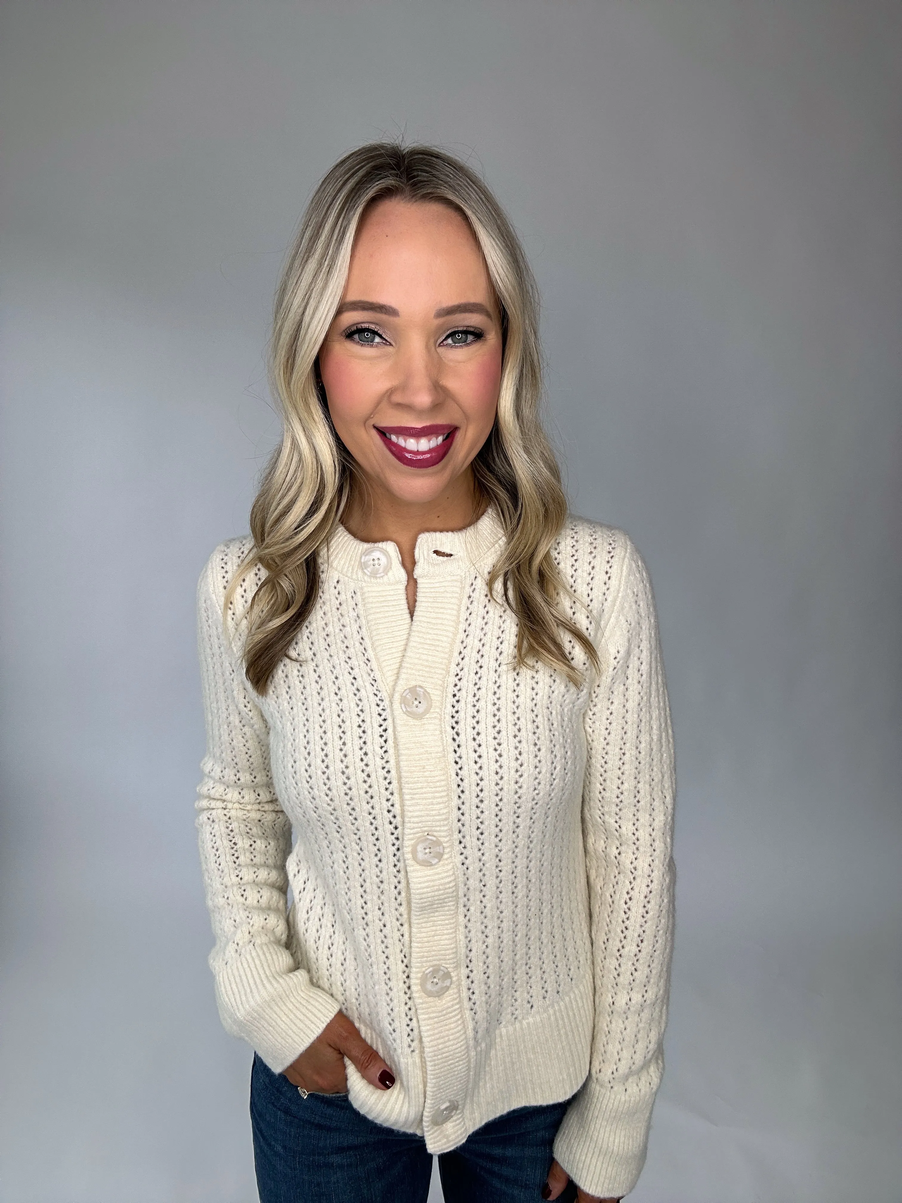 Steve Madden Illiana Open Stitch Cardigan