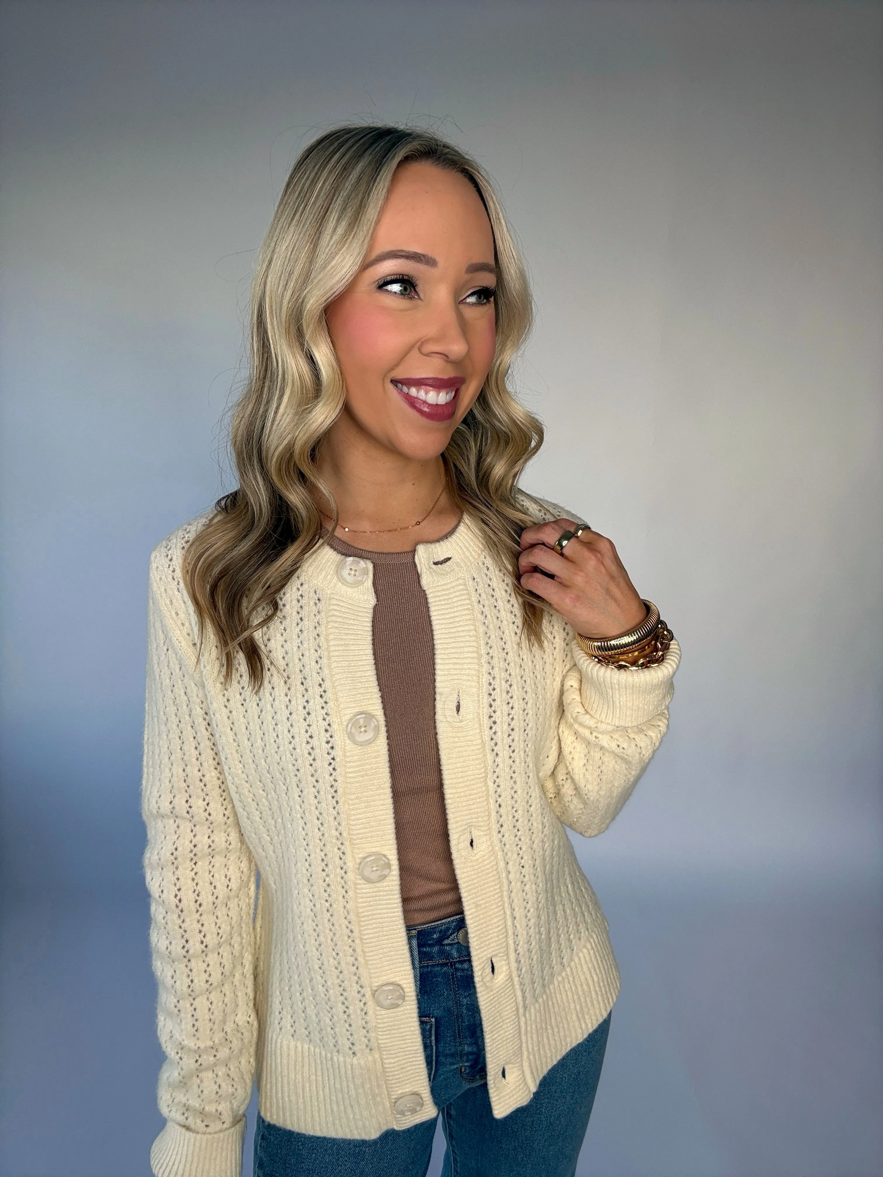 Steve Madden Illiana Open Stitch Cardigan