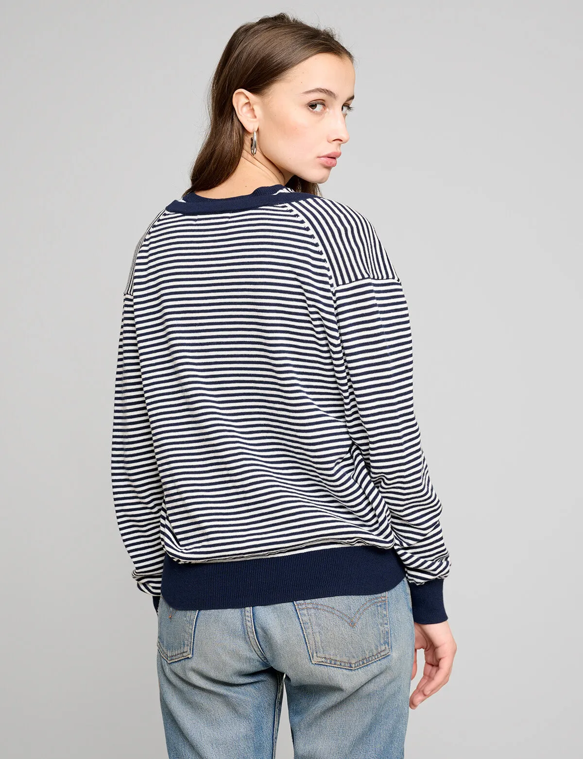 Stripe Cardigan Two-Piece Set