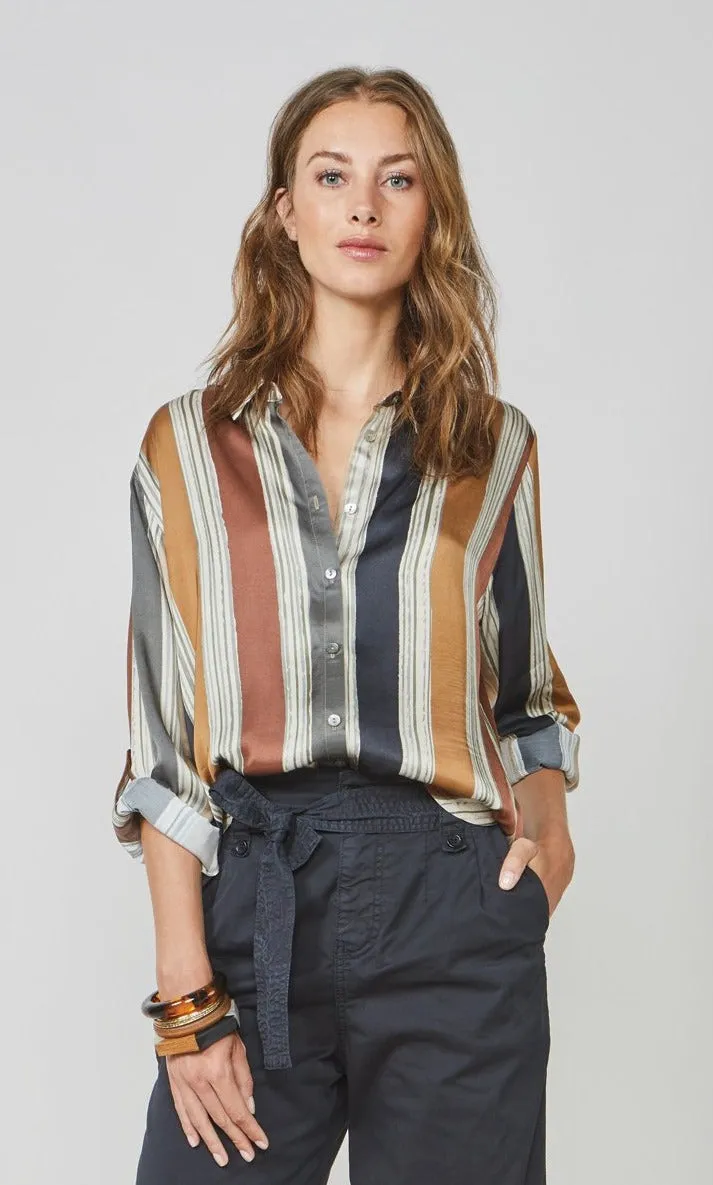Summum Multicolor Striped Blouse