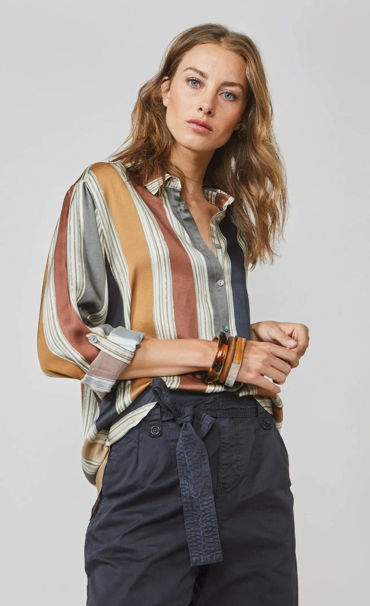 Summum Multicolor Striped Blouse