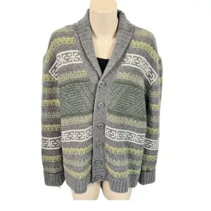 Sundance Cardigan 100% Lambs Wool Gray Size L