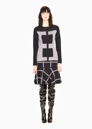 Susanne - Tweed, Black and White Womens Cardigan Sweater