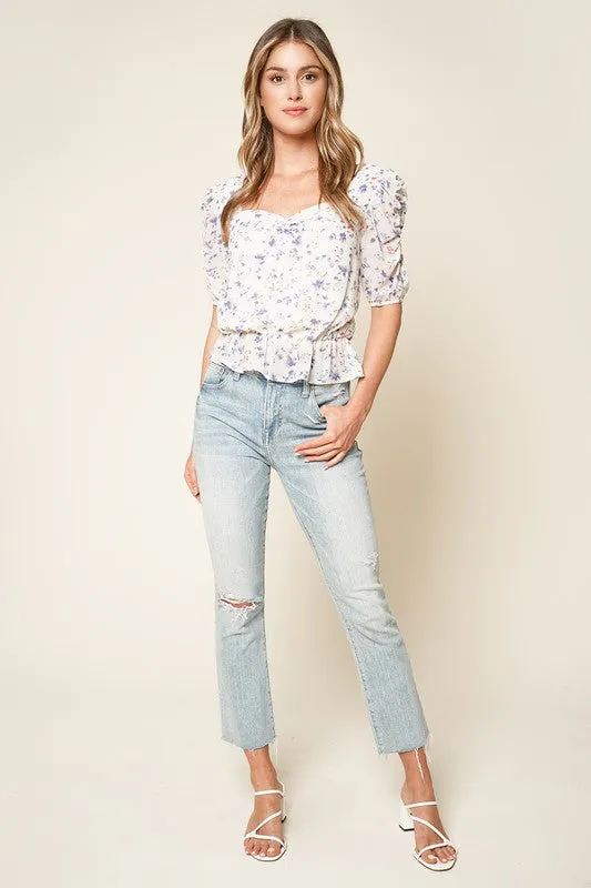 Sweetest Days Floral Print Top - FINAL SALE