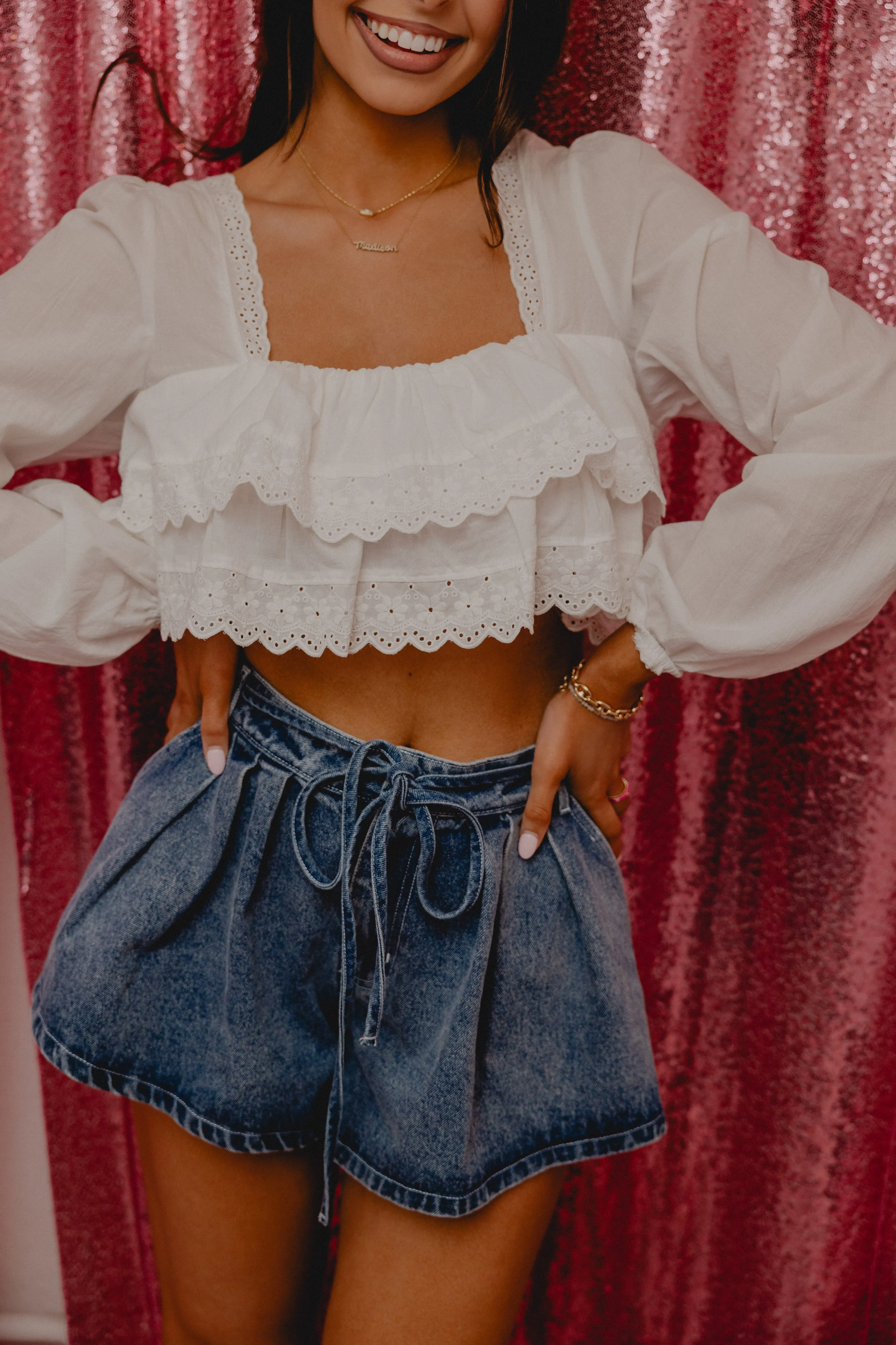 Sweetest Style Ruffle Blouse White