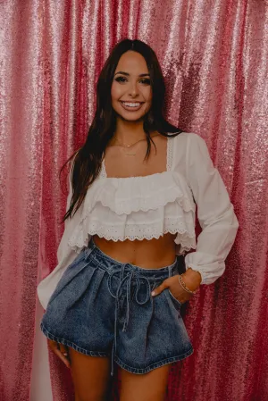Sweetest Style Ruffle Blouse White