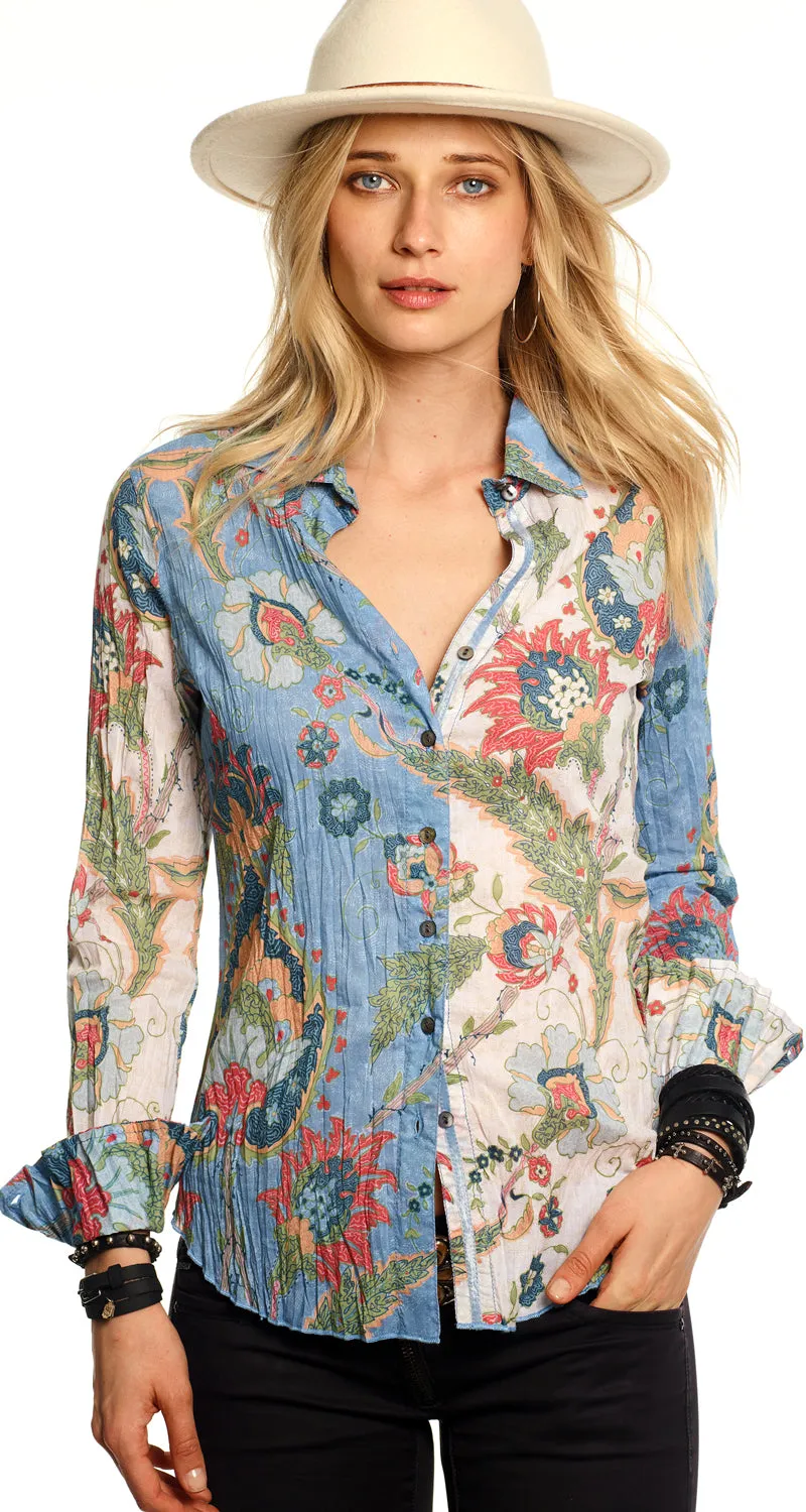 TAJ MIX BUTTON DOWN SHIRT