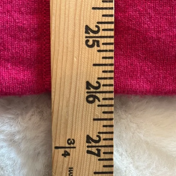 Takashimaya Japan 100% Cashmere Cardigan Sweater Pockets Size Medium Hot Pink