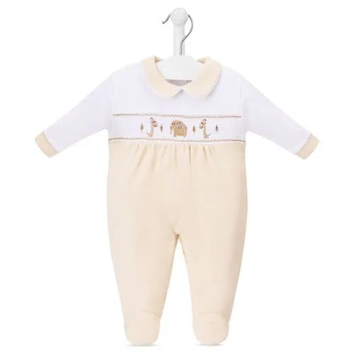 Taupe Jungle Friends Cotton Sleepsuit