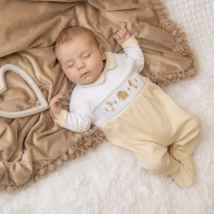 Taupe Jungle Friends Cotton Sleepsuit