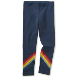 Tea Collection Whale Blue Rainbow Leggings - Size 2