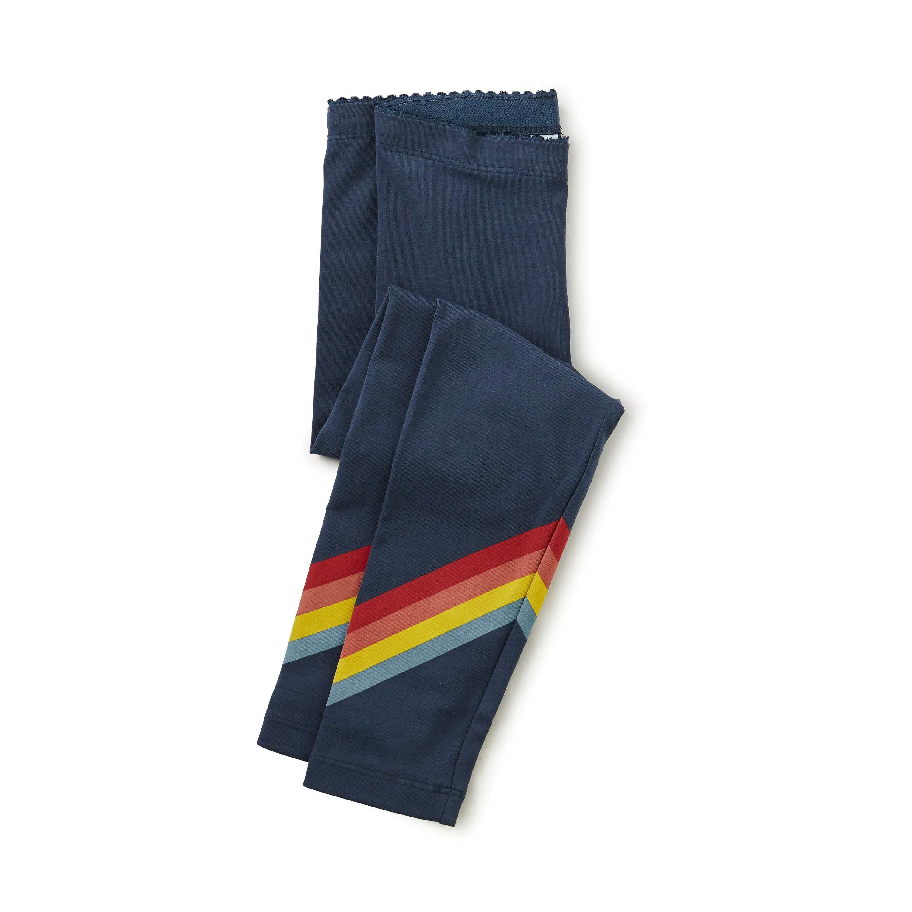 Tea Collection Whale Blue Rainbow Leggings - Size 2