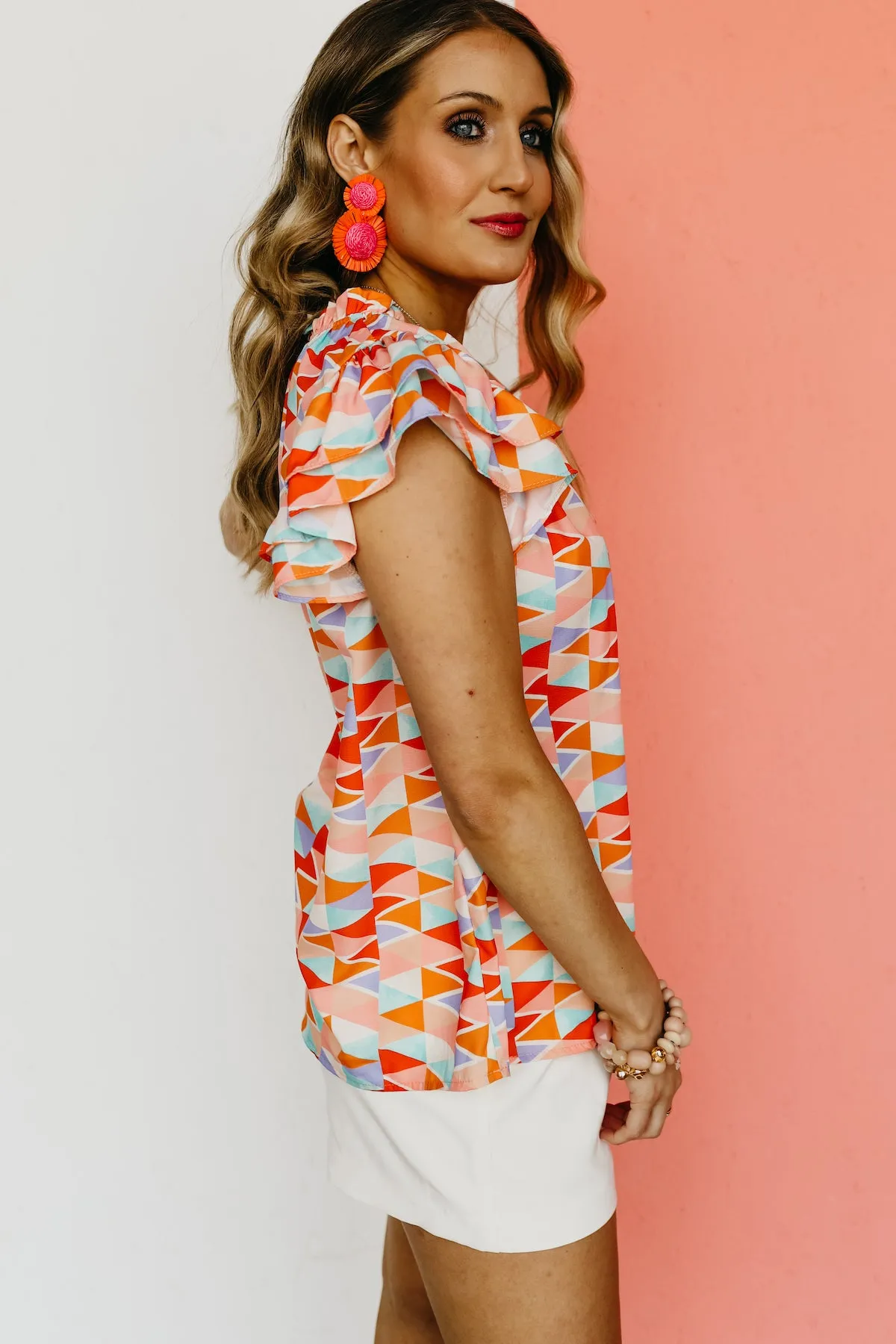 The Aylin Double Ruffle Sleeve Blouse - FINAL SALE