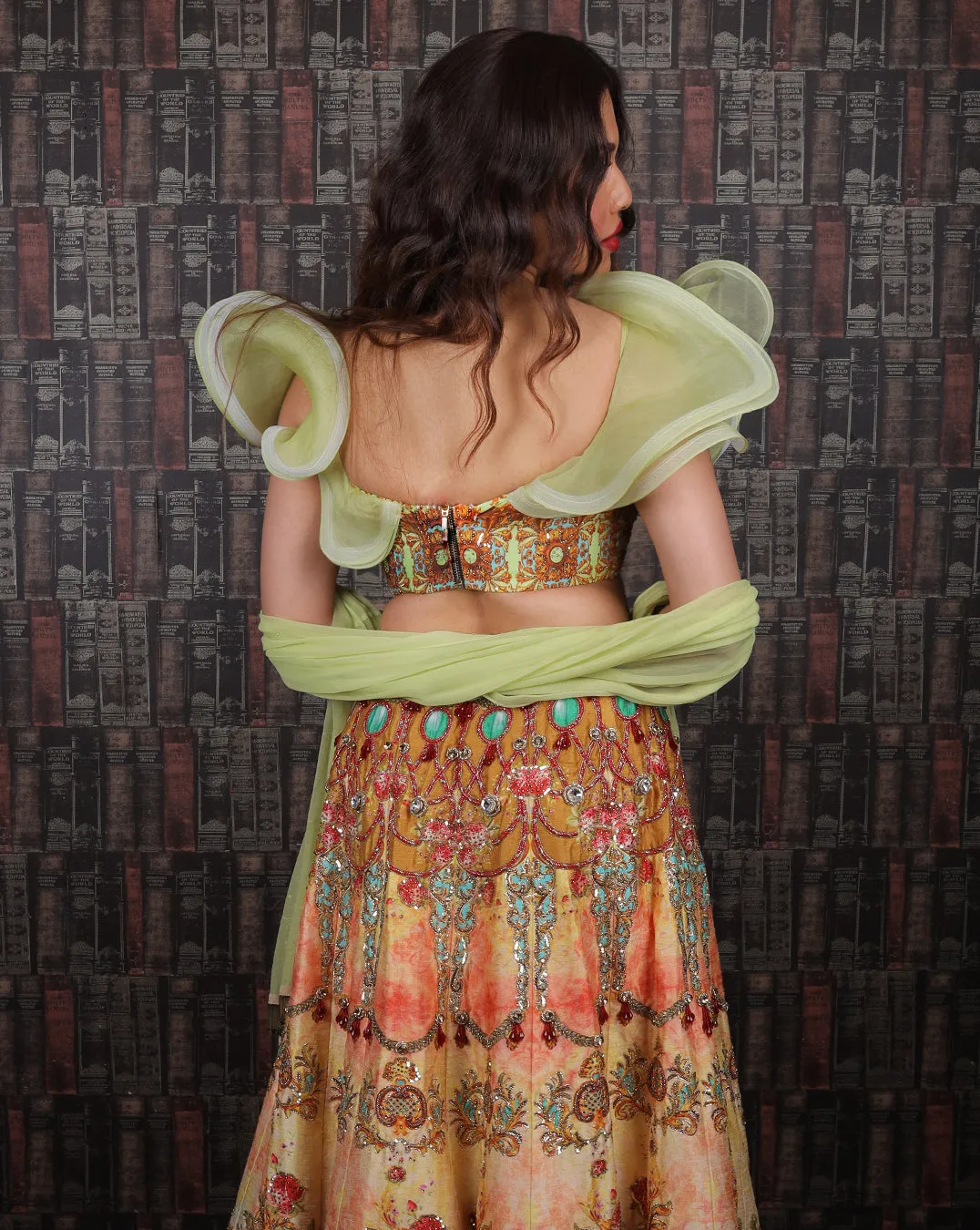 The Floral Green Lehenga