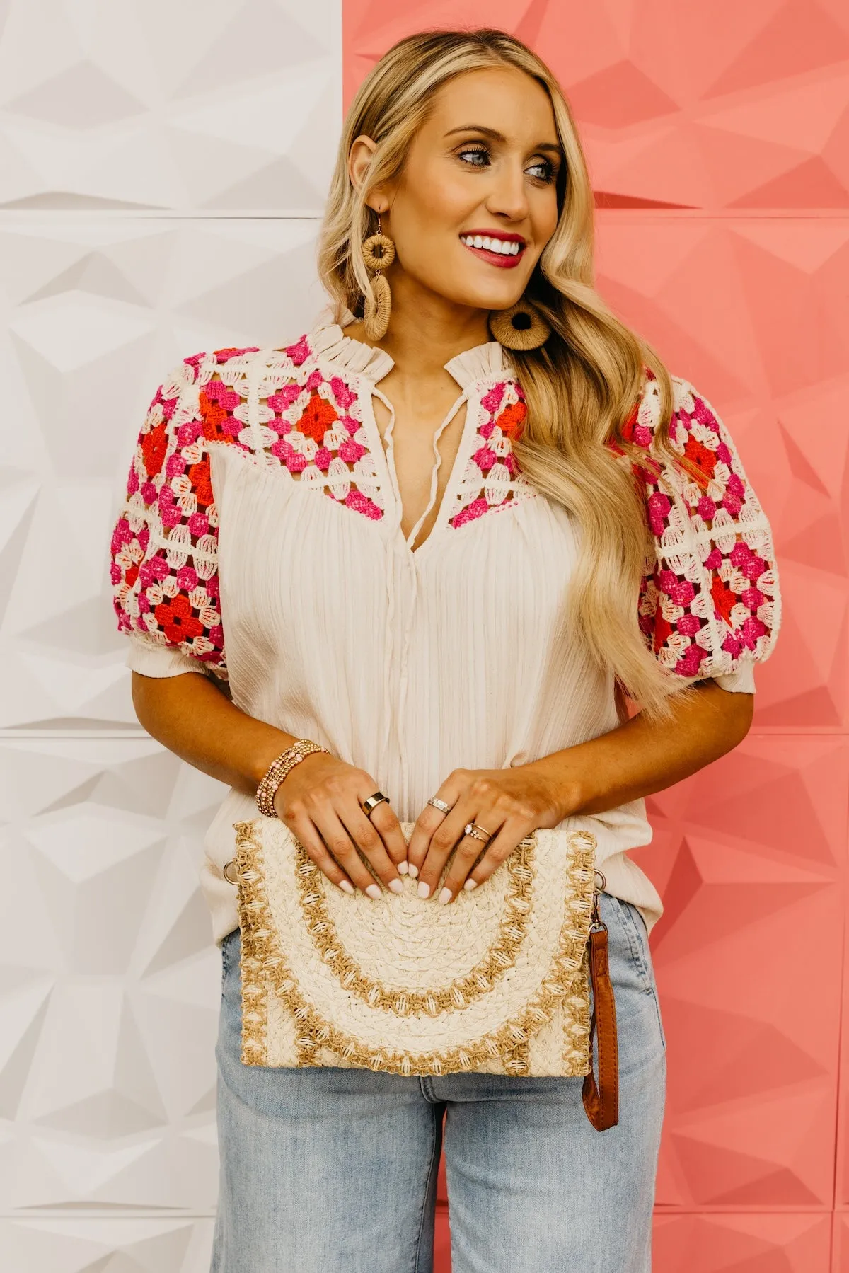The Harmony Crochet Yoke Blouse