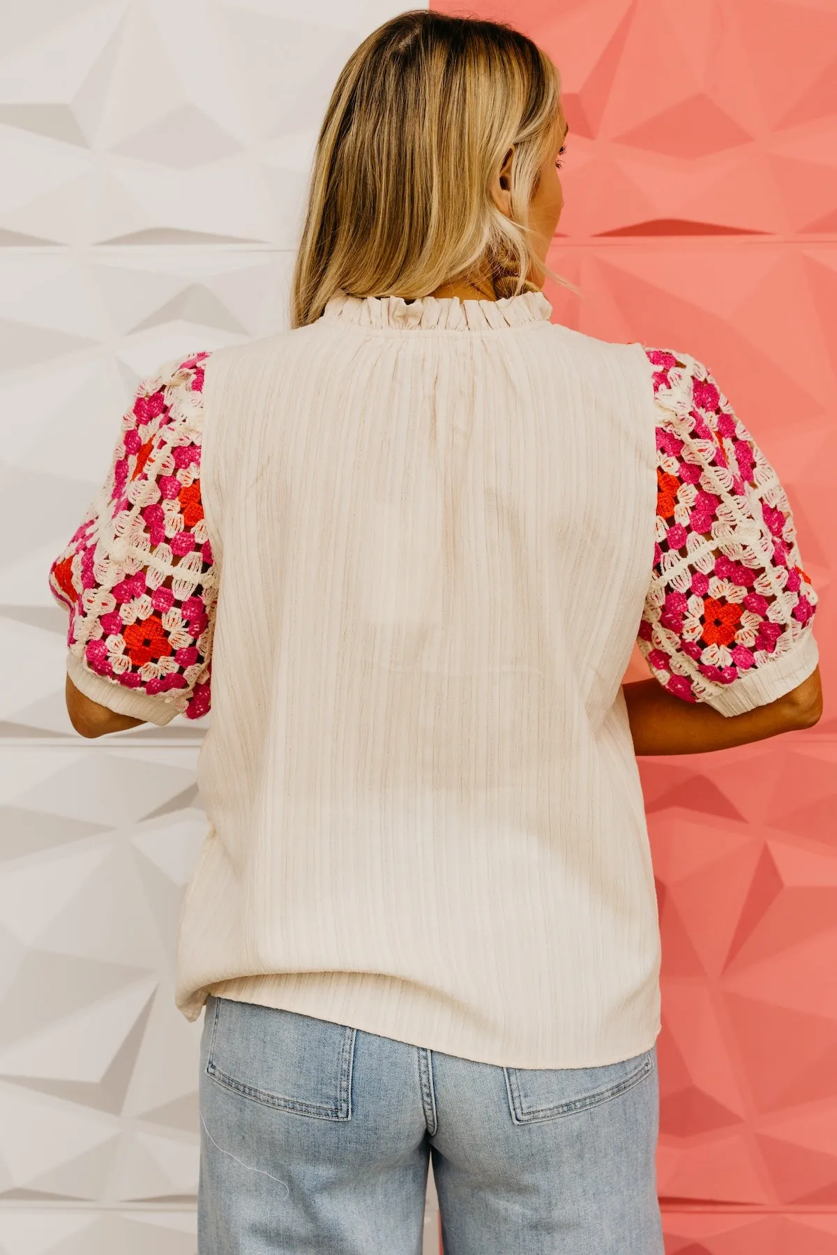 The Harmony Crochet Yoke Blouse