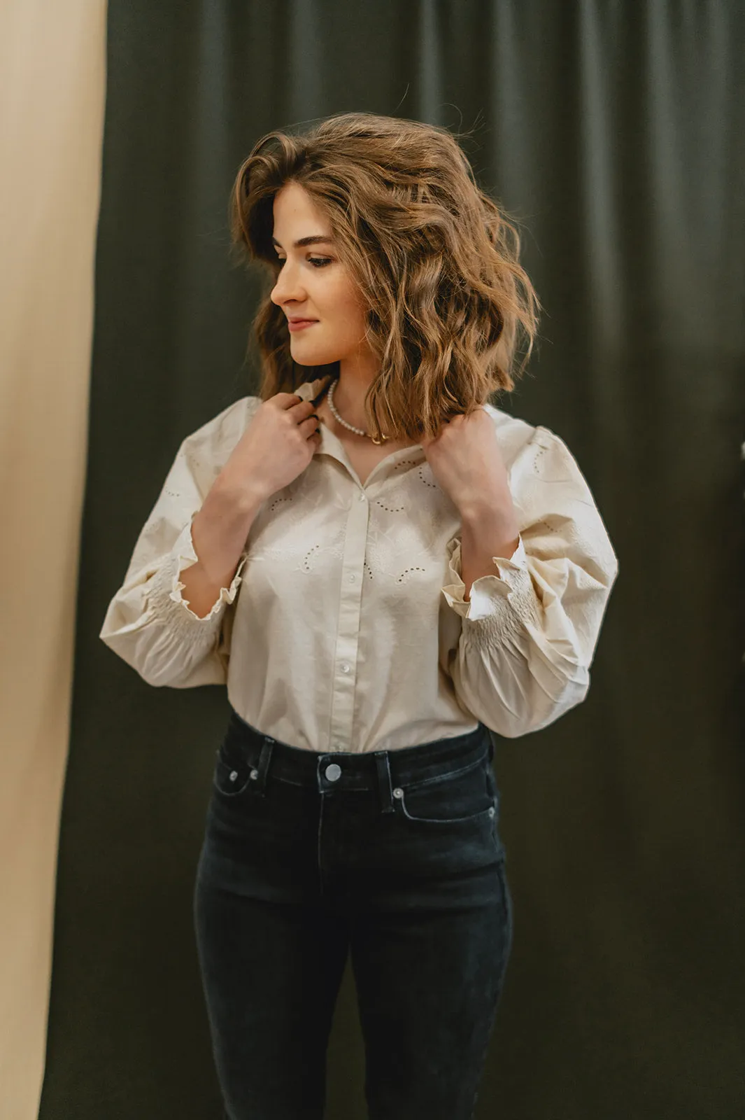 The Kilja Blouse by Part Two - Whitecap - PLUS
