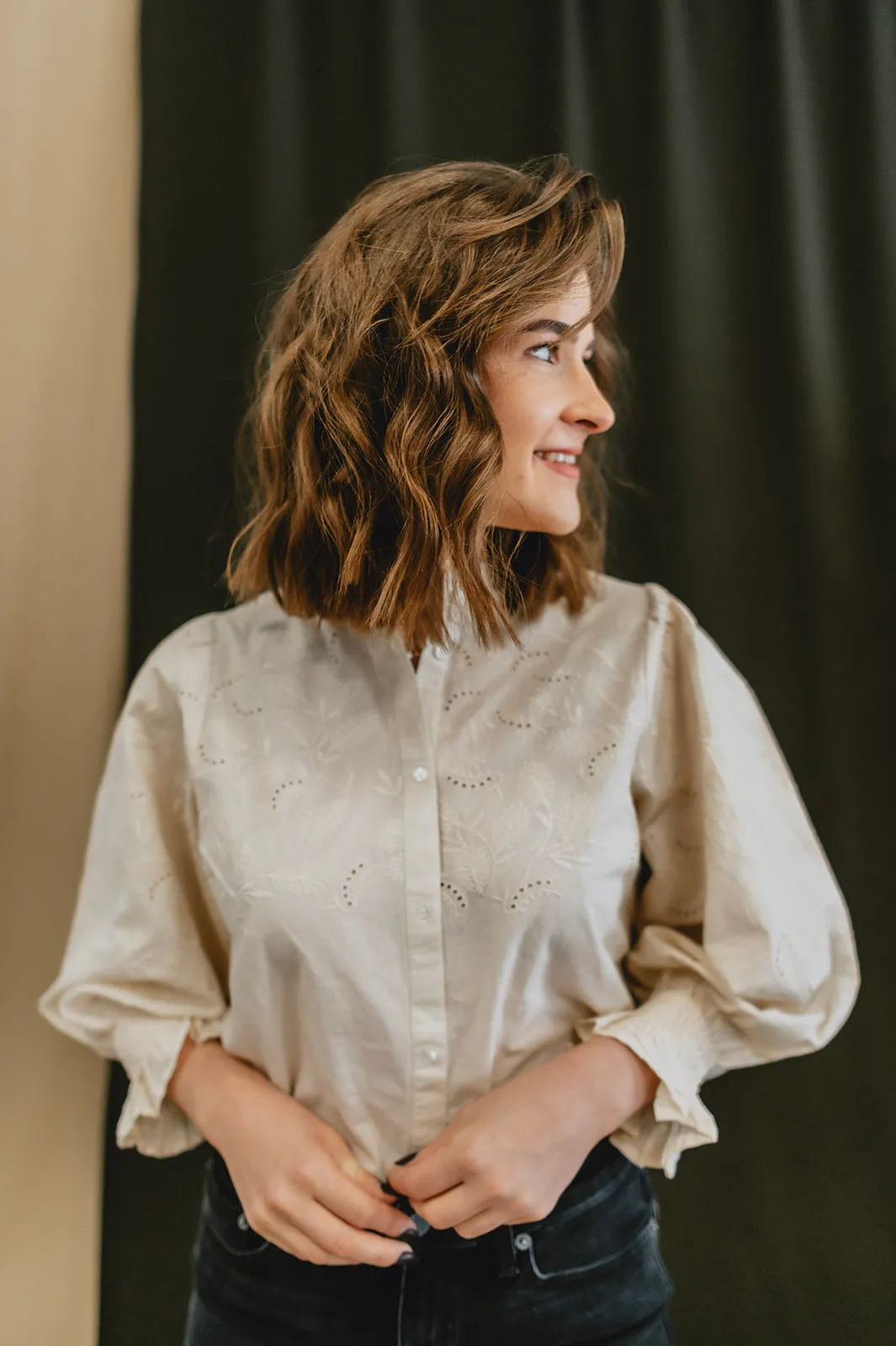 The Kilja Blouse by Part Two - Whitecap - PLUS