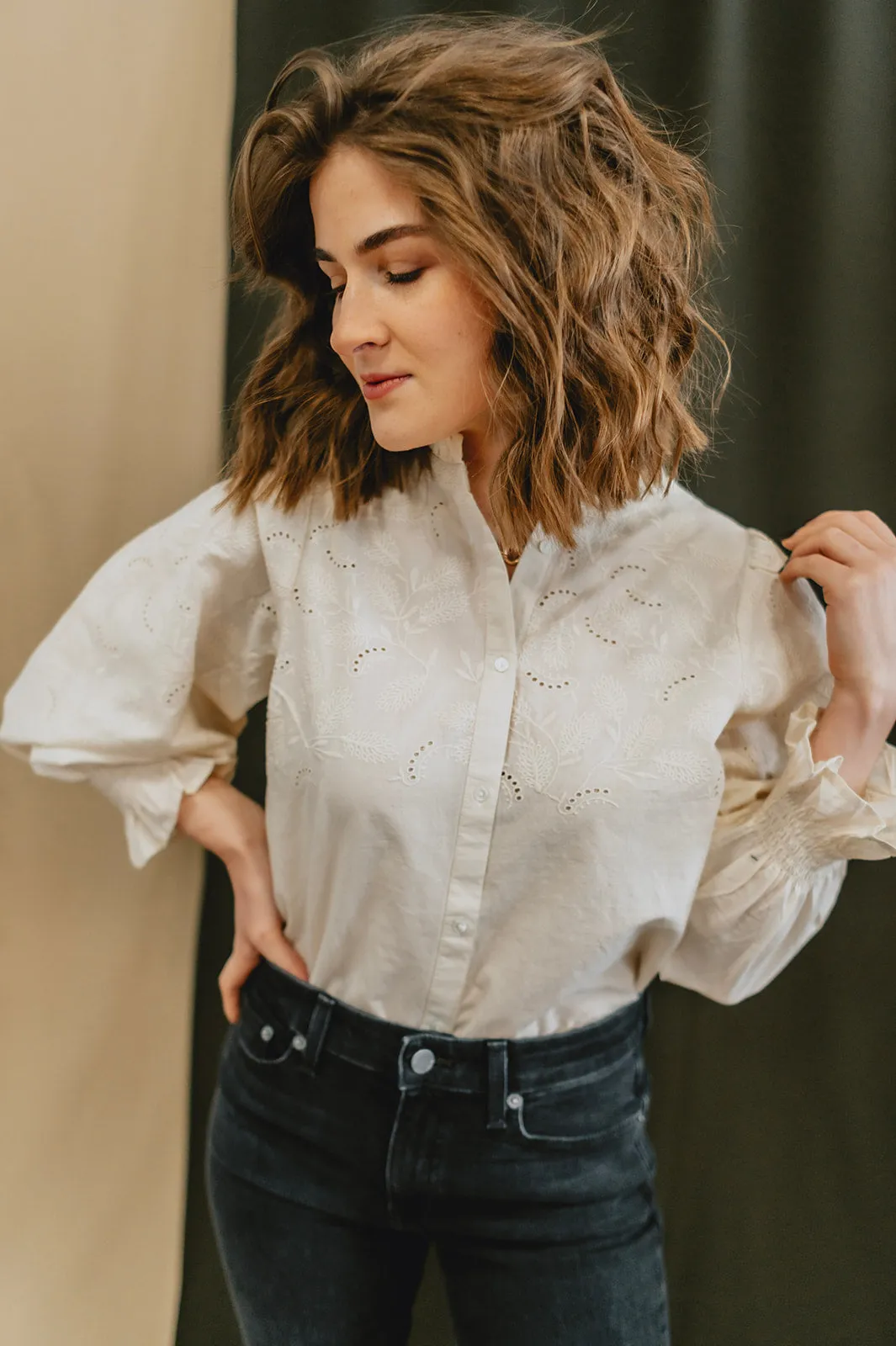 The Kilja Blouse by Part Two - Whitecap - PLUS