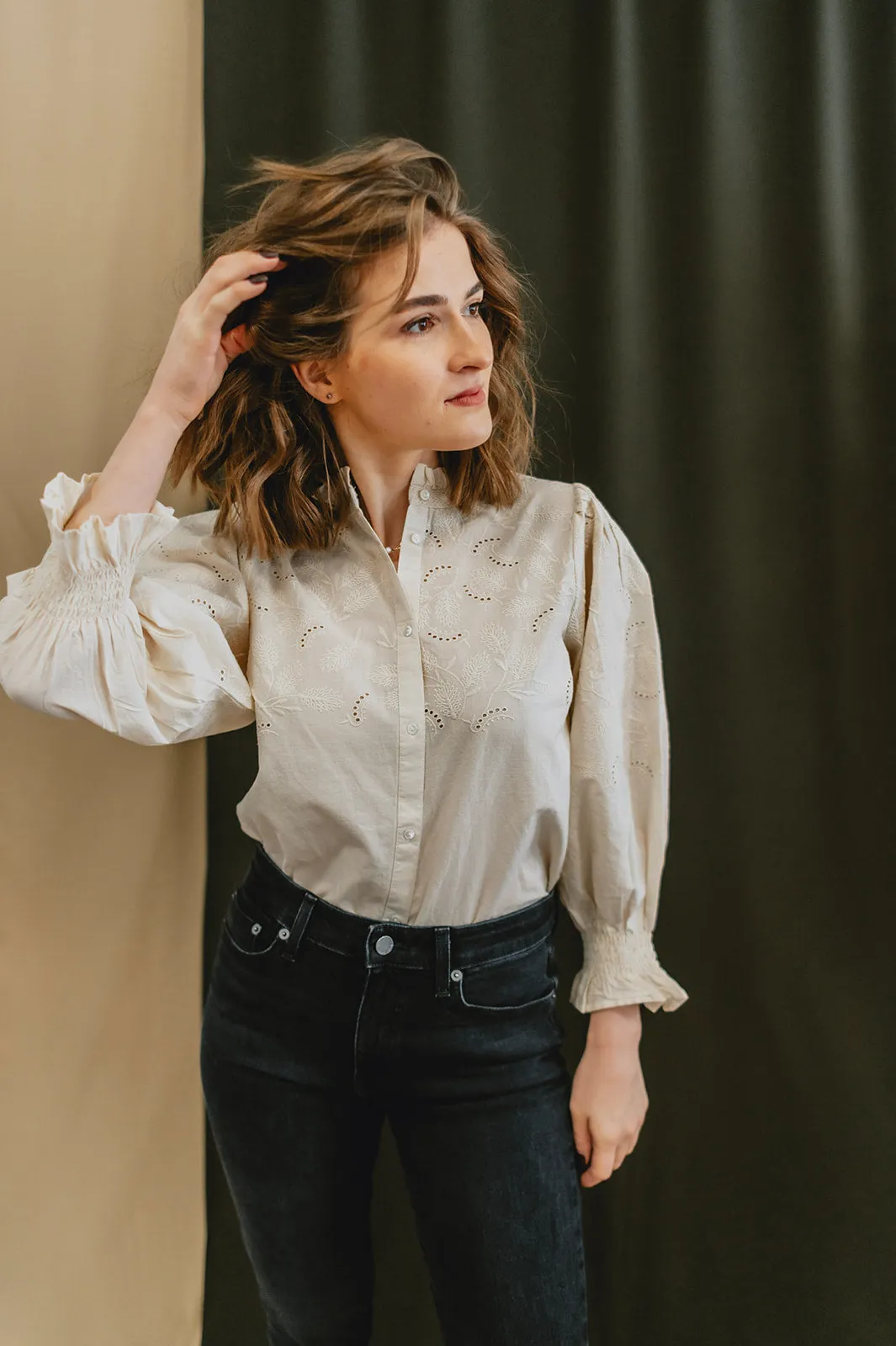 The Kilja Blouse by Part Two - Whitecap - PLUS