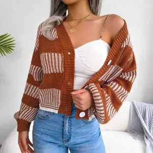 The Nova Knit Cardigan in Orange