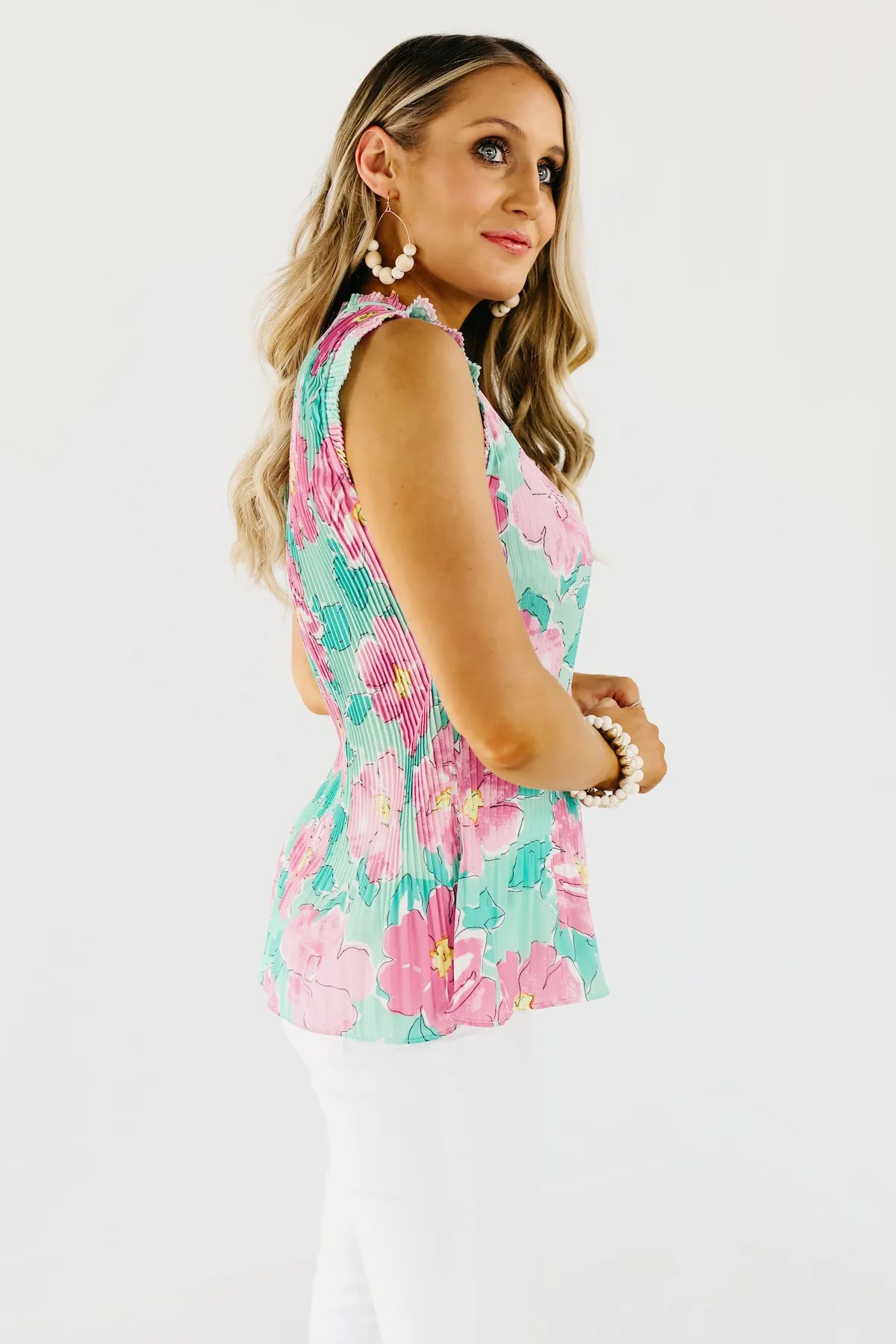 The Reed Pleated Floral Print Blouse - FINAL SALE