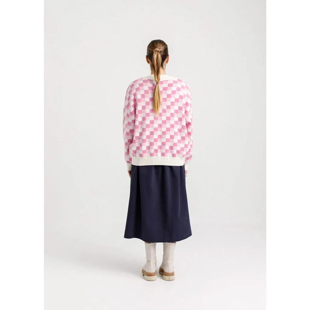 THING THING BLOCK CARDIGAN - BALLERINA