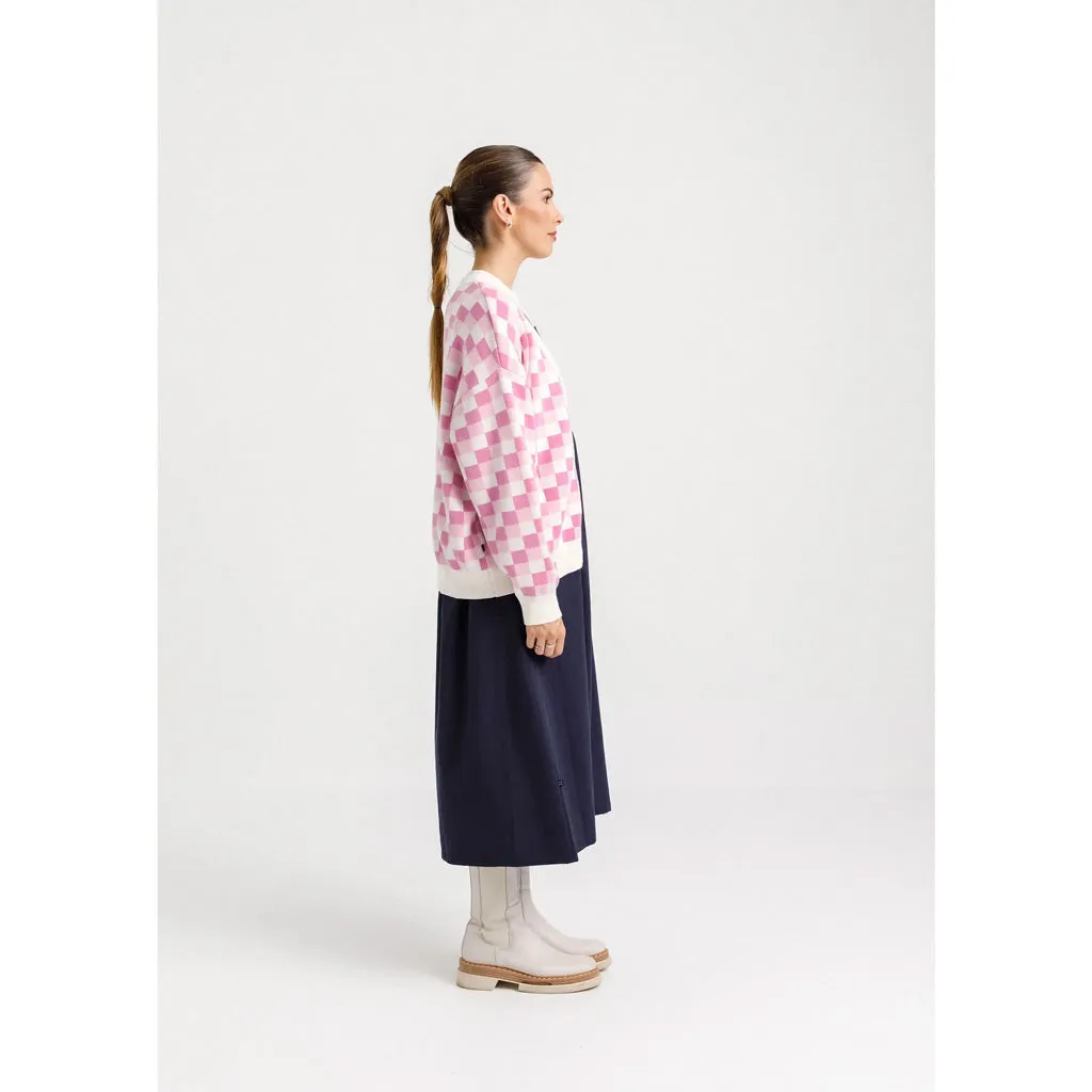 THING THING BLOCK CARDIGAN - BALLERINA