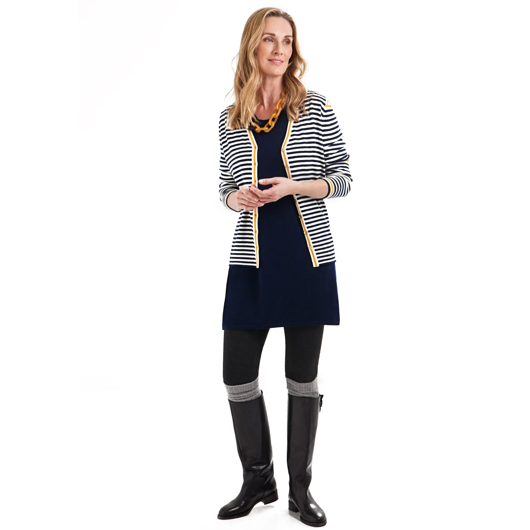 THREE STRIPE CARDIGAN