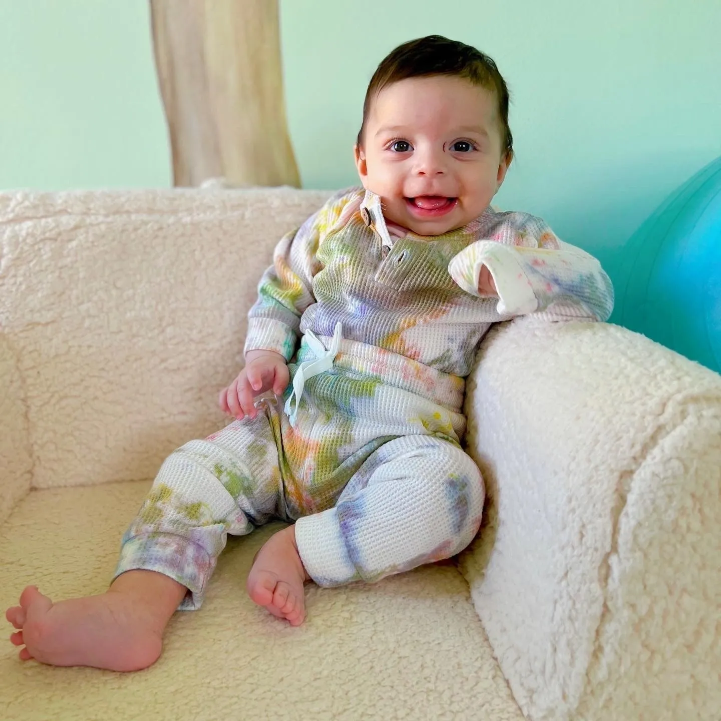 Toddler Rainbow Tie Dye Onesie Jogger Set