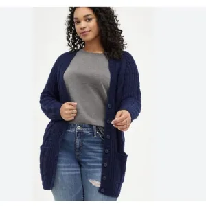 TORRID Outlander The Series Women's Navy Sweater Cardigan Size 3X