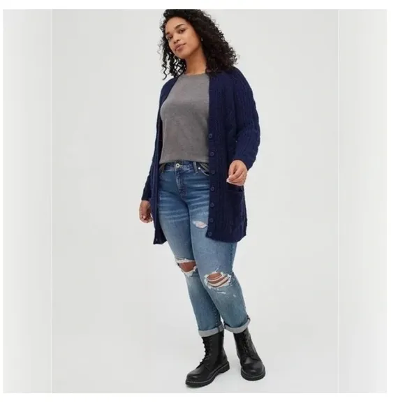 TORRID Outlander The Series Women's Navy Sweater Cardigan Size 3X