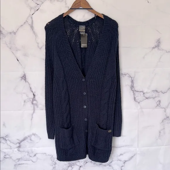 TORRID Outlander The Series Women's Navy Sweater Cardigan Size 3X