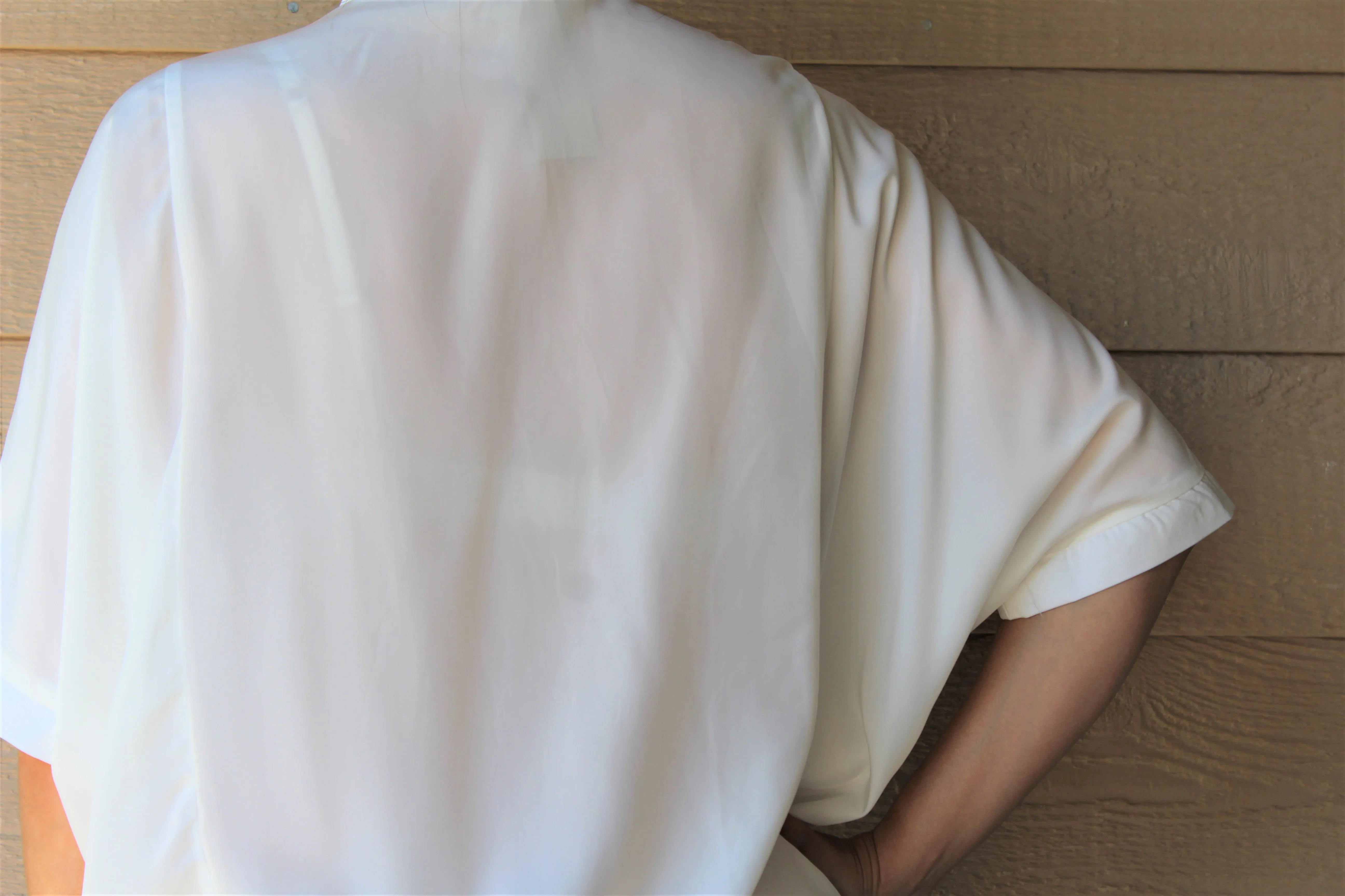 Twist-Front White Buttoned Top