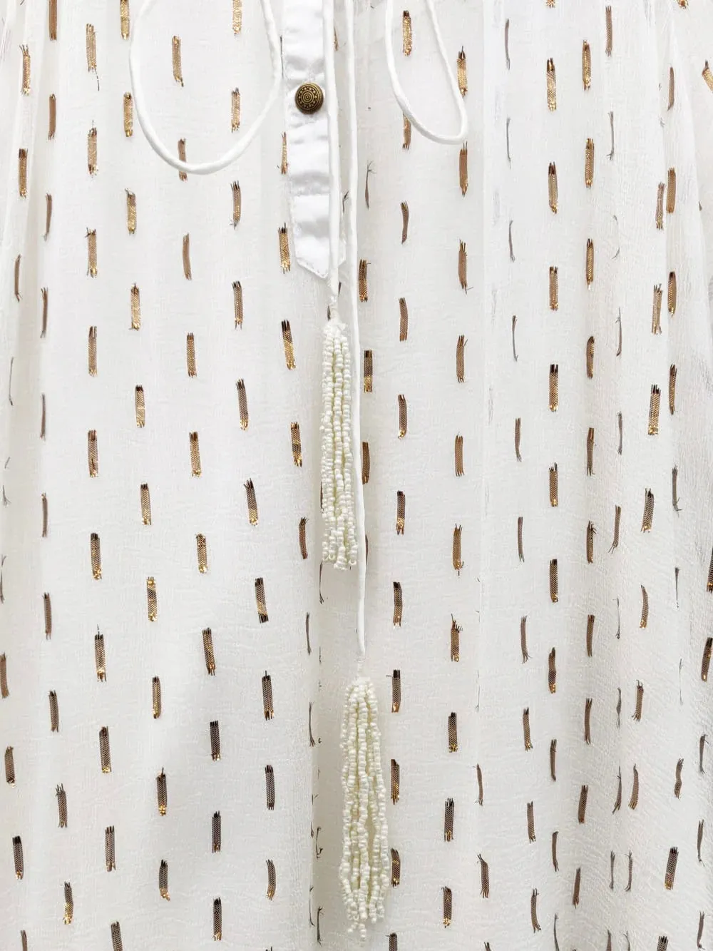 Two Piece Sheer Top with Cami - White