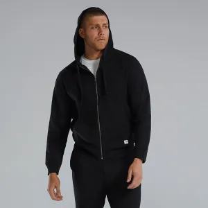 TYR Black UltraSoft Men's Heavyweight Terry Full-Zip Hoodie
