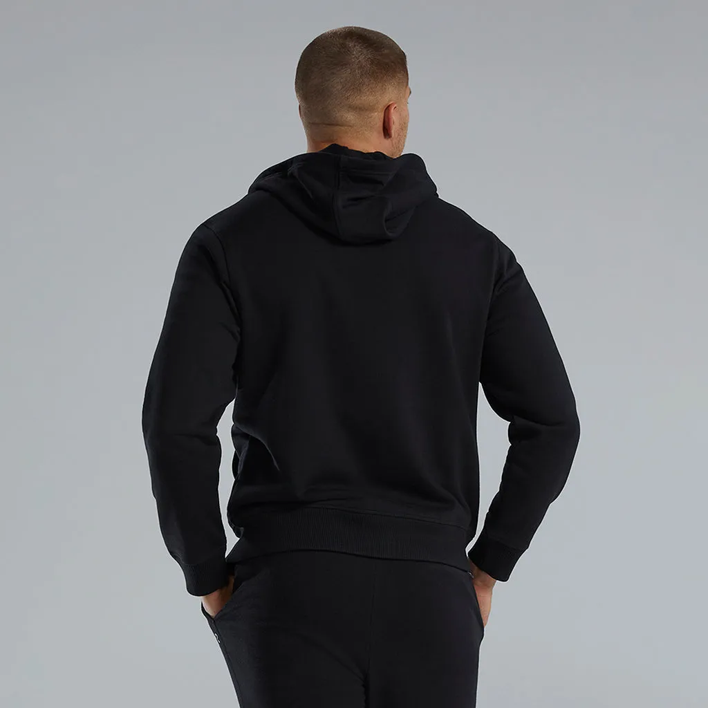TYR Black UltraSoft Men's Heavyweight Terry Full-Zip Hoodie