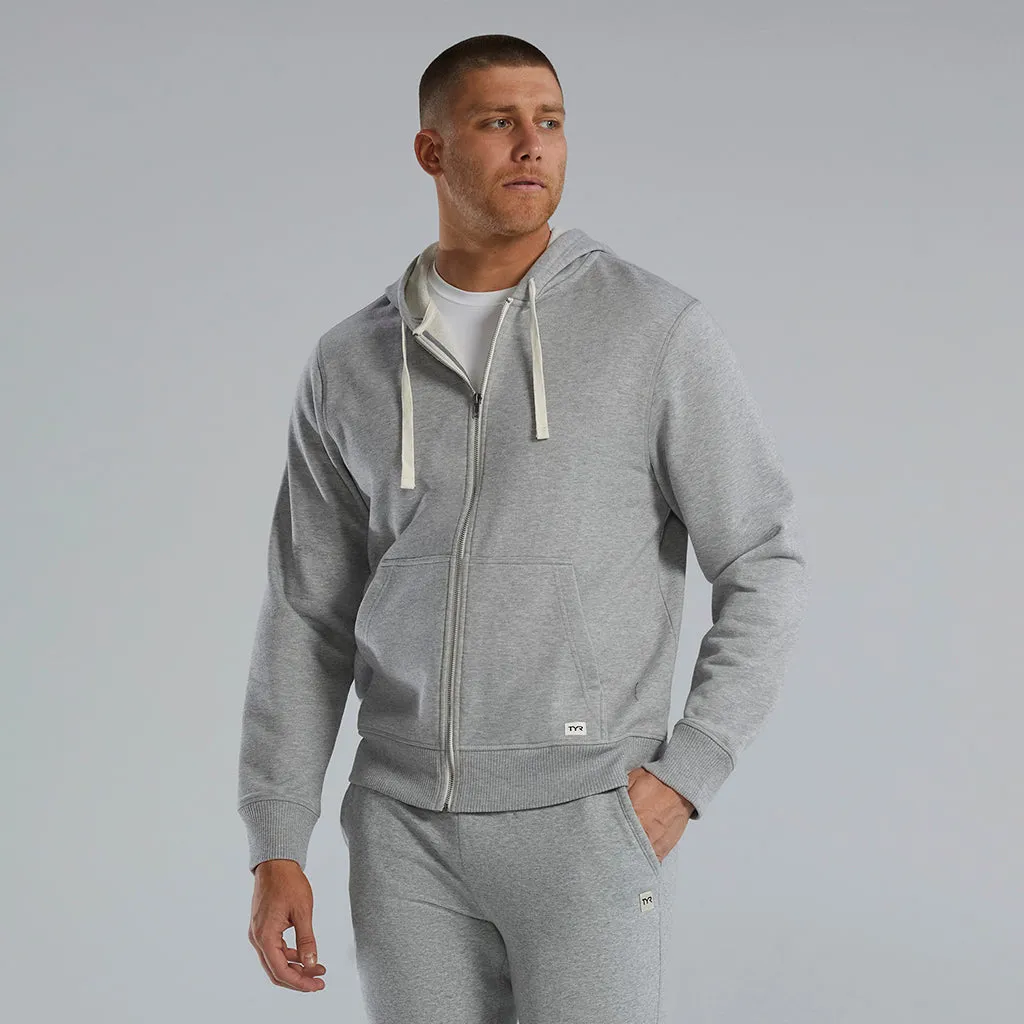 TYR Heather UltraSoft Men's Heavyweight Terry Full-Zip Hoodie