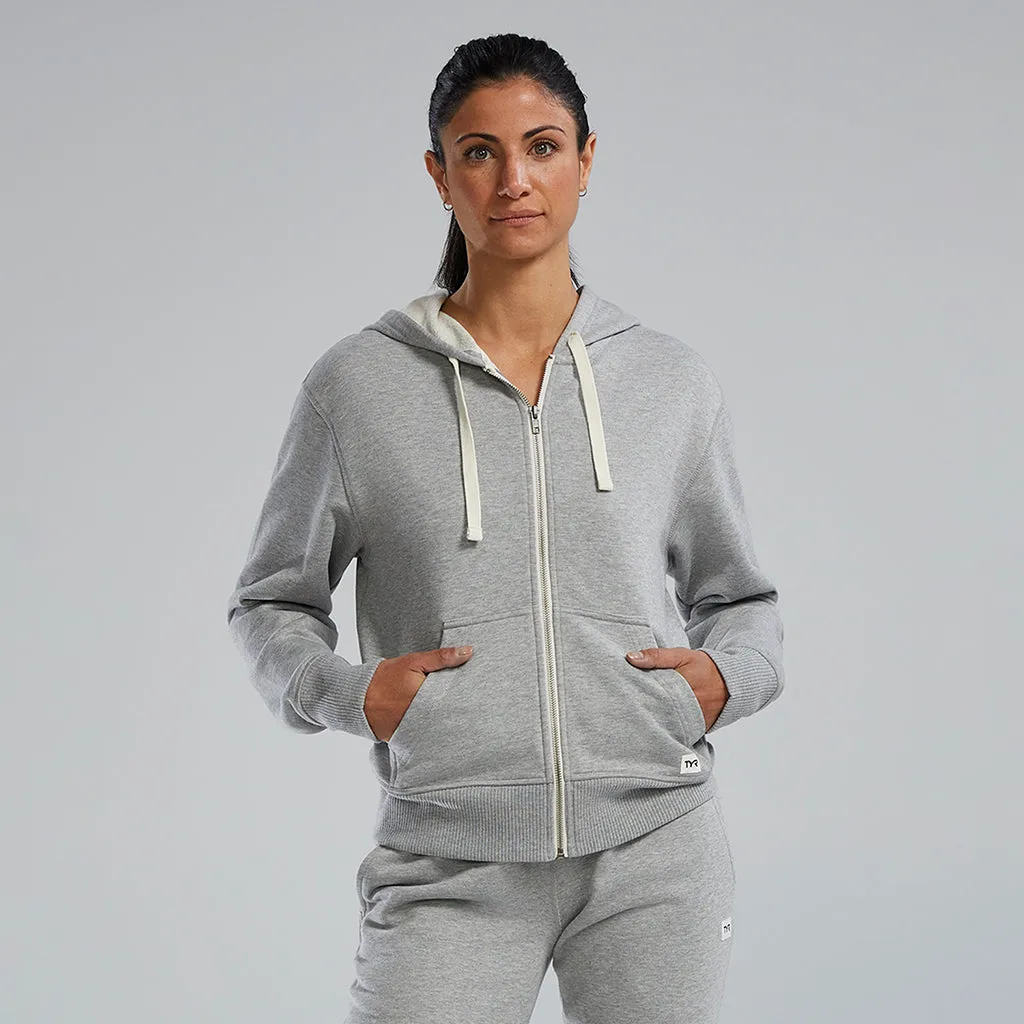TYR Heather UltraSoft Womens  Heavyweight Terry Full-Zip Hoodie