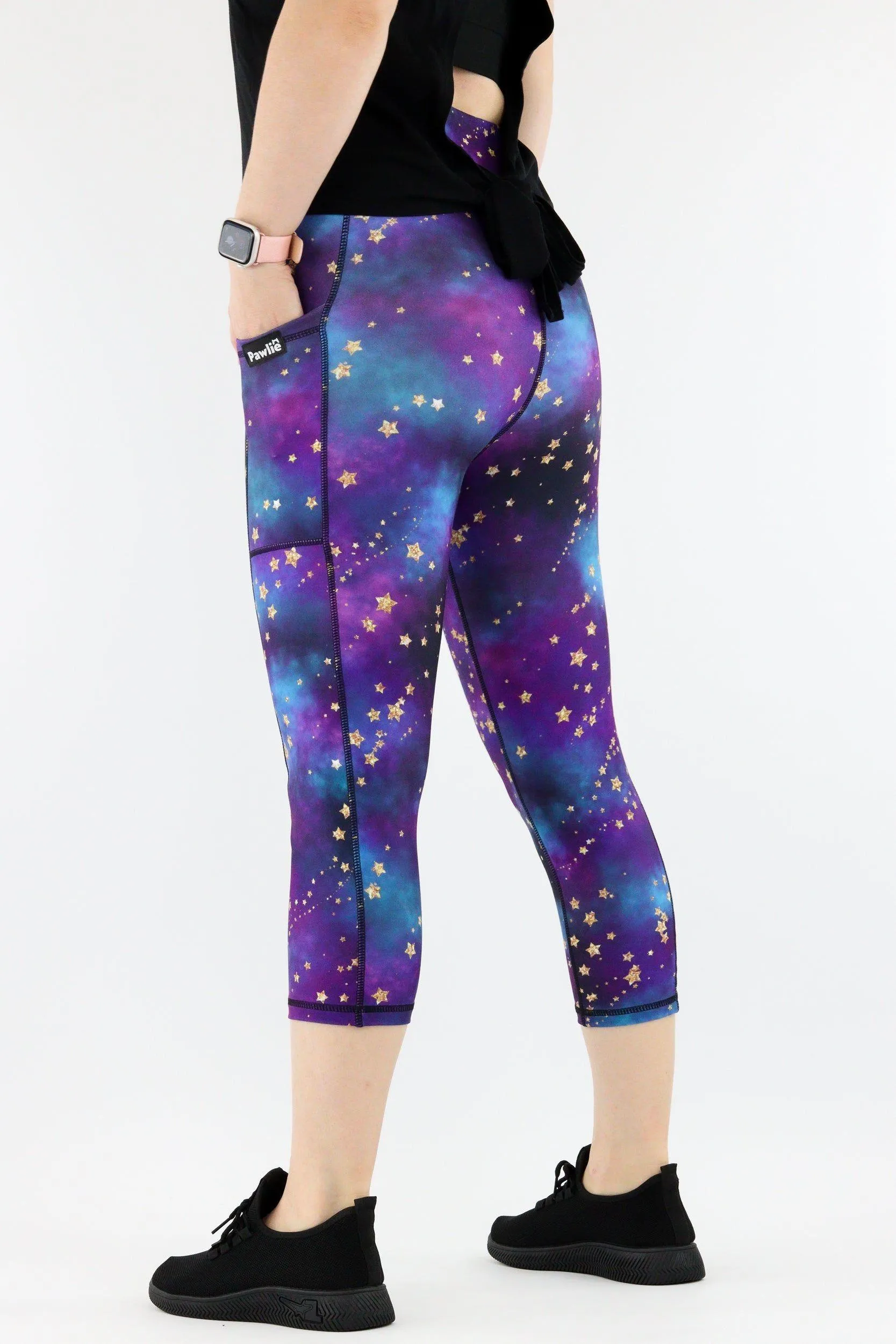 Universe Shimmer - Hybrid 1.0 - Leg Pockets - Capri Leggings