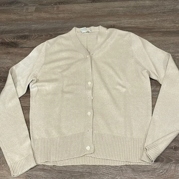 URCHIN Women’s Beige Button-Down Cardigan - L