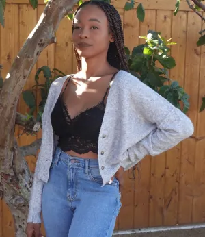 Valentina Button Down Sweater(H.Grey)