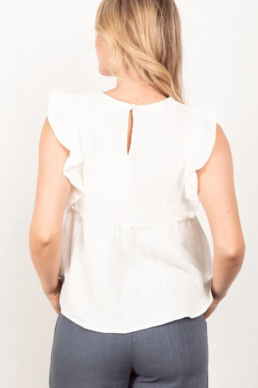 VER124 - WHITE BABYDOLLL TOP