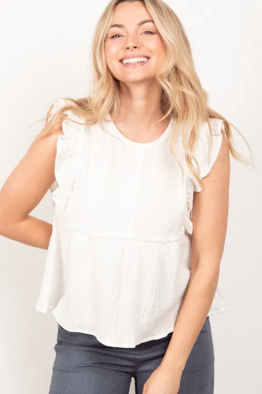 VER124 - WHITE BABYDOLLL TOP