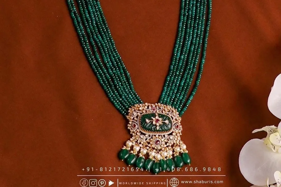 Victorian necklace antique necklace rubies emeralds bridal diamond necklace indian jewelry designs silver jewelry wedding jewelry - SHABURIS