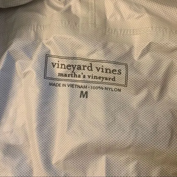 VINEYARD VINES Gray White Stripe Yellow Jacket M