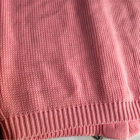 Vintage 60s 70s Sears Sweater Bubblegum Pink Cable Knit Cardigan Pearlescent szL