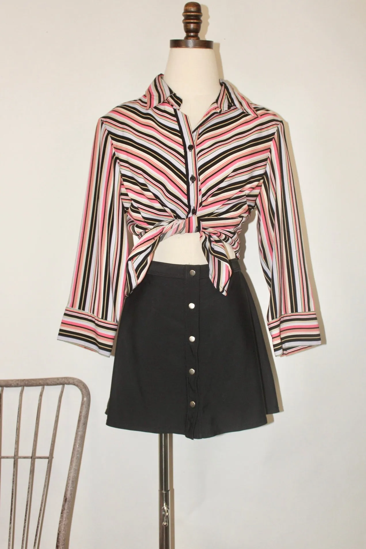 Vintage 90s Button Up Blouse (M)